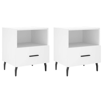 vidaXL Bedside Cabinets 2 pcs White 40x35x47.5 cm Engineered Wood 2