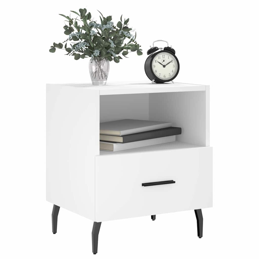 vidaXL Bedside Cabinets 2 pcs White 40x35x47.5 cm Engineered Wood 4