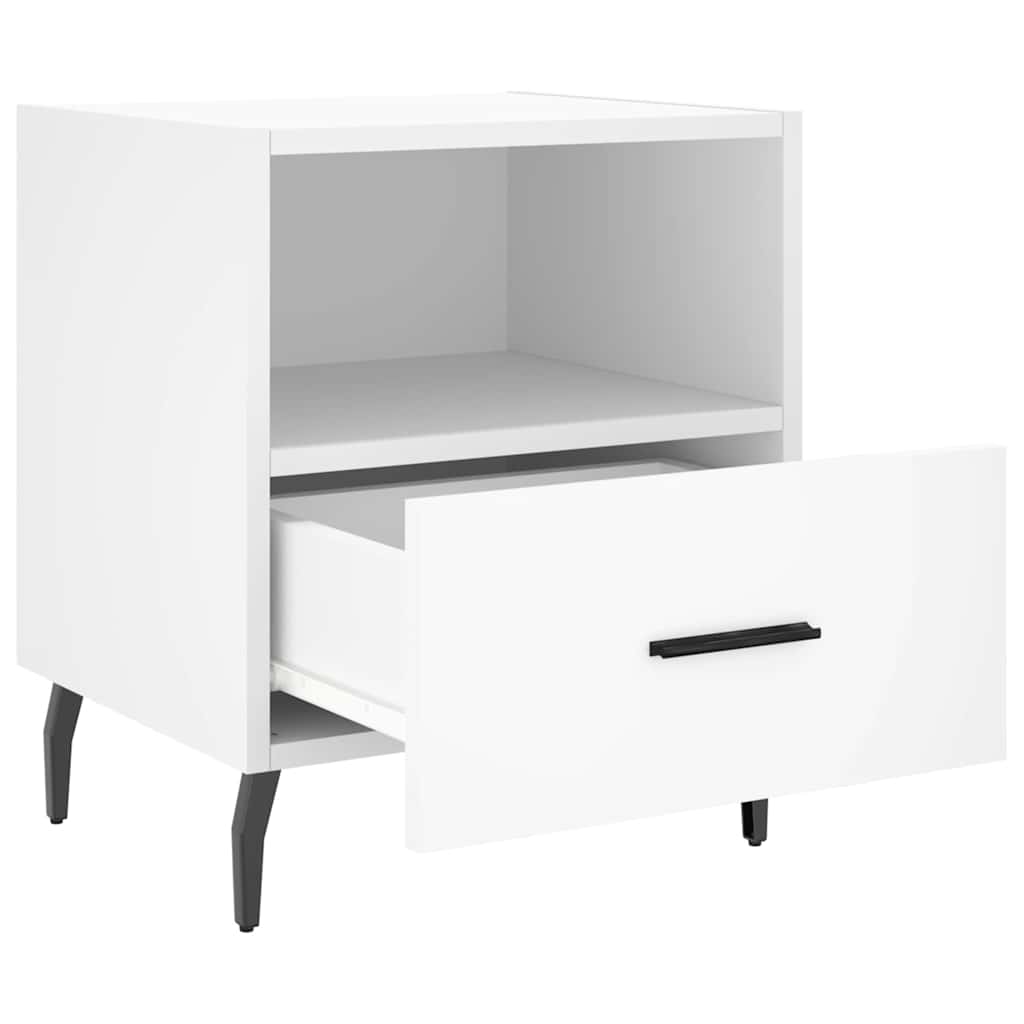 vidaXL Bedside Cabinets 2 pcs White 40x35x47.5 cm Engineered Wood 5