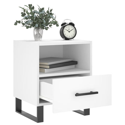 vidaXL Bedside Cabinets 2 pcs White 40x35x47.5 cm Engineered Wood 3