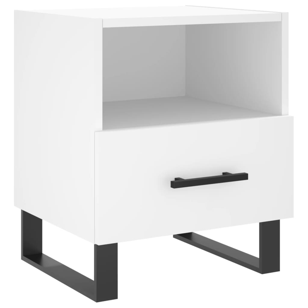 vidaXL Bedside Cabinets 2 pcs White 40x35x47.5 cm Engineered Wood 6