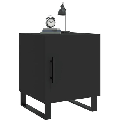 vidaXL Bedside Cabinets 2 pcs Black 40x40x50 cm Engineered Wood 4
