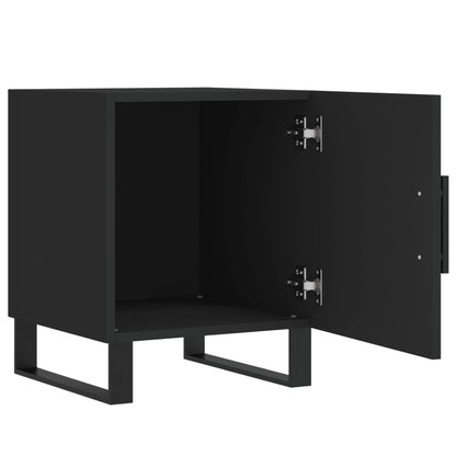 vidaXL Bedside Cabinets 2 pcs Black 40x40x50 cm Engineered Wood 5