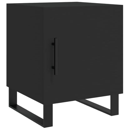 vidaXL Bedside Cabinets 2 pcs Black 40x40x50 cm Engineered Wood 6