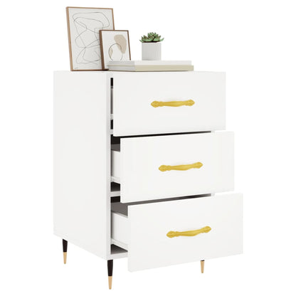 vidaXL Bedside Cabinet White 40x40x66 cm Engineered Wood 4