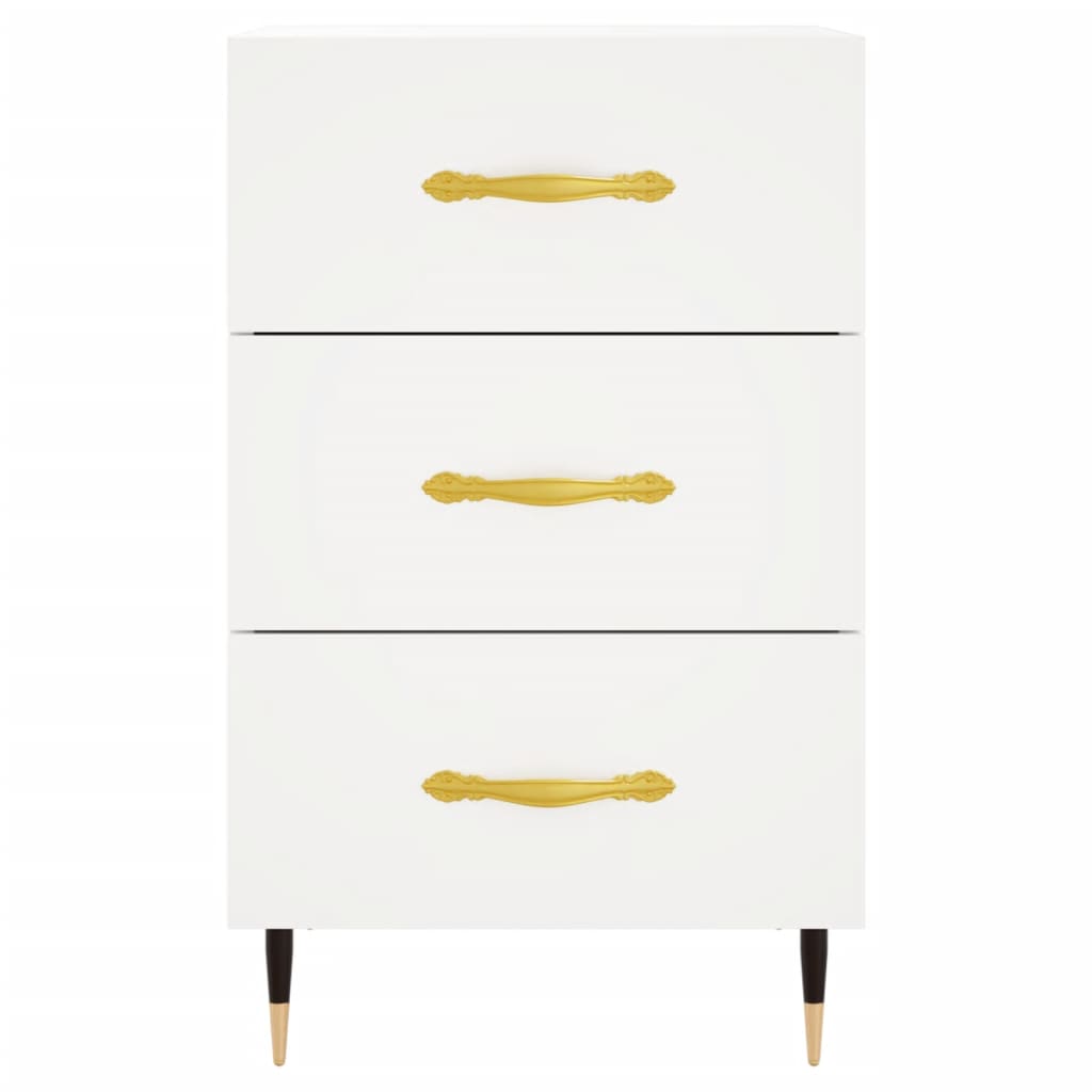 vidaXL Bedside Cabinet White 40x40x66 cm Engineered Wood 5