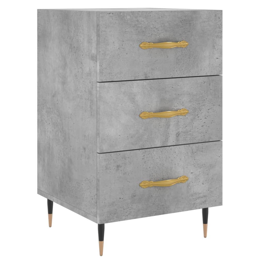 vidaXL Bedside Cabinet Concrete Grey 40x40x66 cm Engineered Wood 2