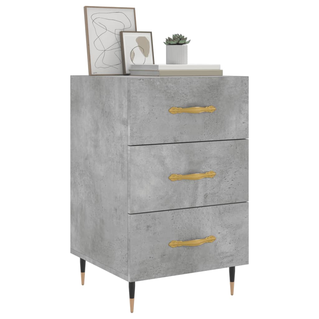 vidaXL Bedside Cabinet Concrete Grey 40x40x66 cm Engineered Wood 3