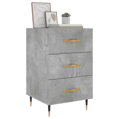 vidaXL Bedside Cabinet Concrete Grey 40x40x66 cm Engineered Wood 3