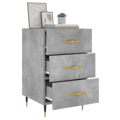 vidaXL Bedside Cabinet Concrete Grey 40x40x66 cm Engineered Wood 4