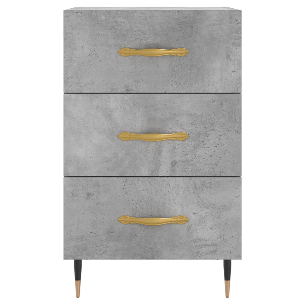 vidaXL Bedside Cabinet Concrete Grey 40x40x66 cm Engineered Wood 5