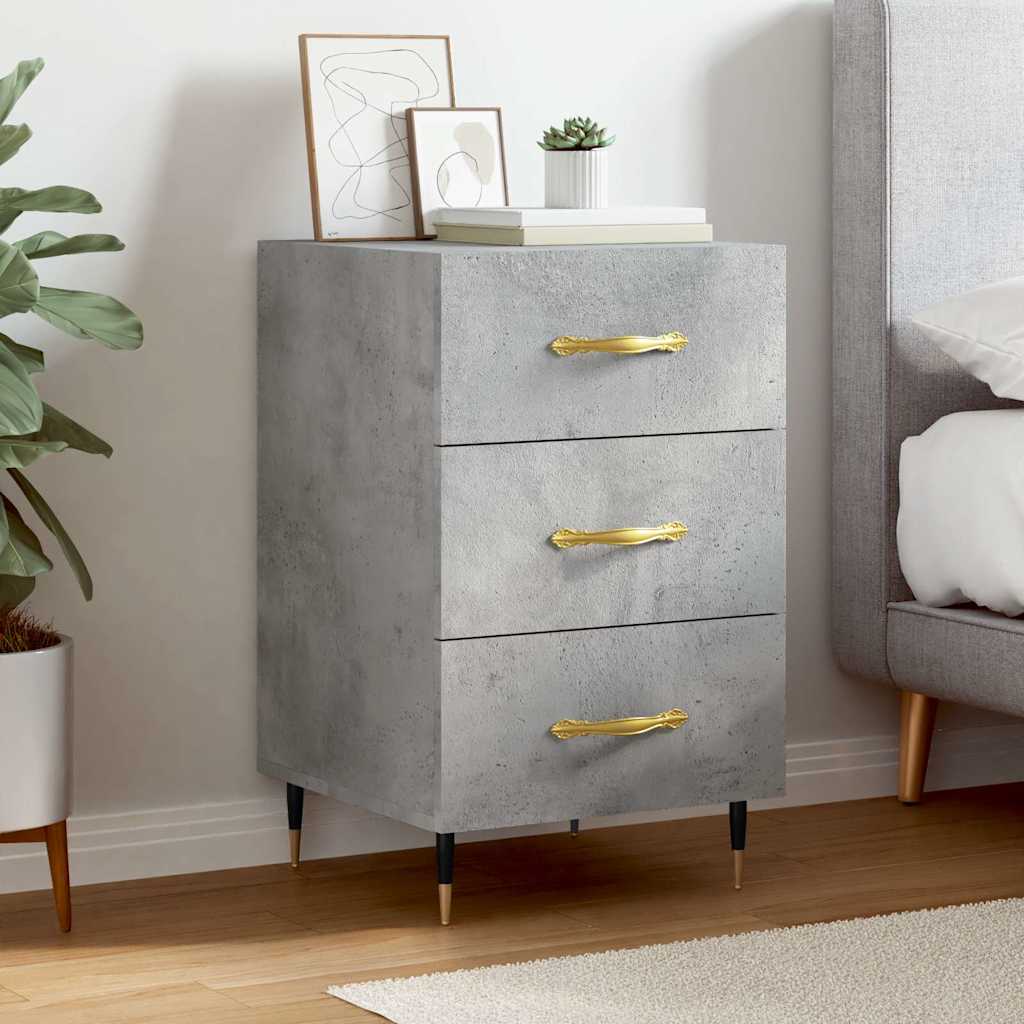 vidaXL Bedside Cabinet Concrete Grey 40x40x66 cm Engineered Wood 1