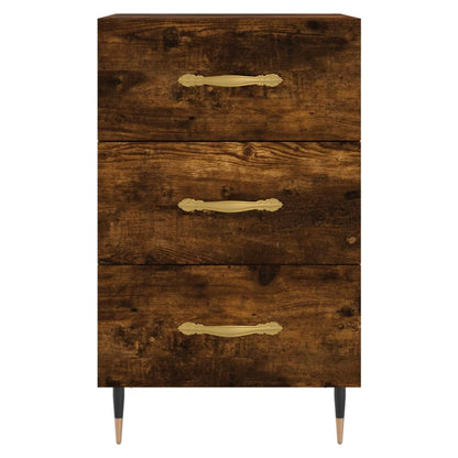 vidaXL Bedside Cabinet Smoked Oak 40x40x66 cm Engineered Wood 5