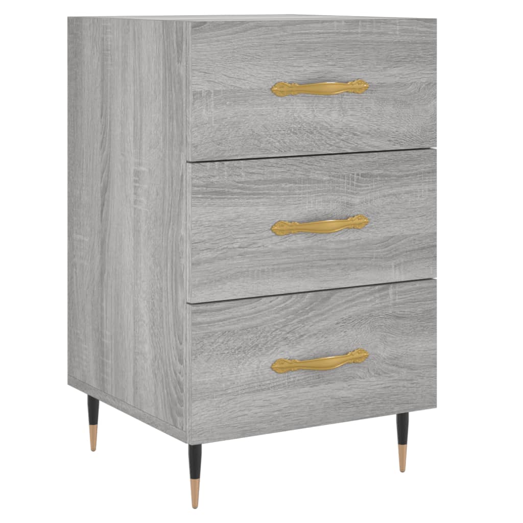 vidaXL Bedside Cabinet Grey Sonoma 40x40x66 cm Engineered Wood 2