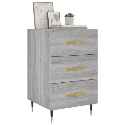 vidaXL Bedside Cabinet Grey Sonoma 40x40x66 cm Engineered Wood 3