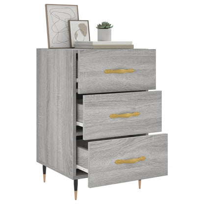 vidaXL Bedside Cabinet Grey Sonoma 40x40x66 cm Engineered Wood 4