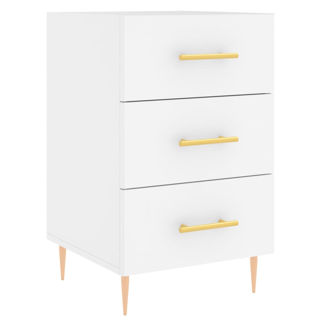 Bedside Cabinet 40x40x66 cm Engineered Wood White