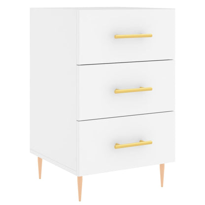 Bedside Cabinet 40x40x66 cm Engineered Wood White