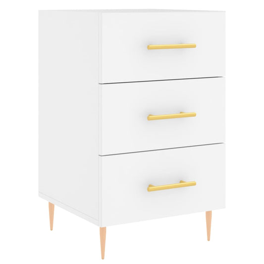 Bedside Cabinet 40x40x66 cm Engineered Wood White