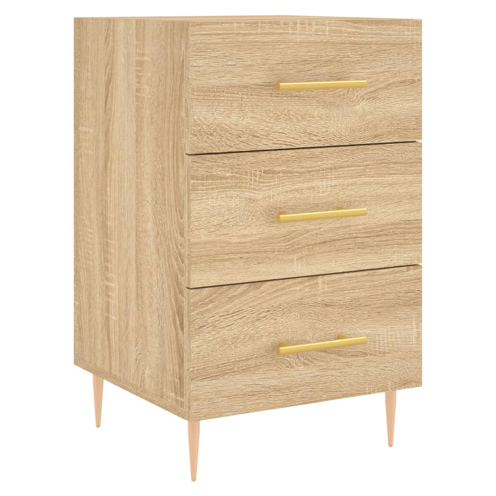 vidaXL Bedside Cabinet Sonoma Oak 40x40x66 cm Engineered Wood 2