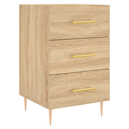 vidaXL Bedside Cabinet Sonoma Oak 40x40x66 cm Engineered Wood 2