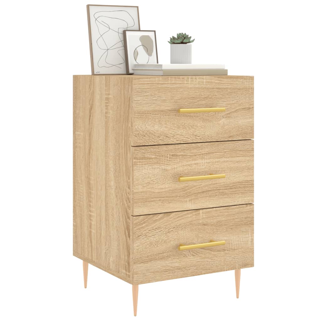 vidaXL Bedside Cabinet Sonoma Oak 40x40x66 cm Engineered Wood 3