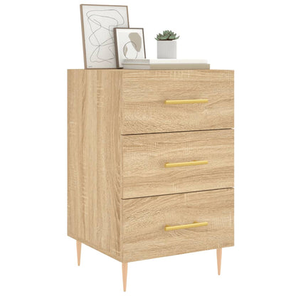 vidaXL Bedside Cabinet Sonoma Oak 40x40x66 cm Engineered Wood 3