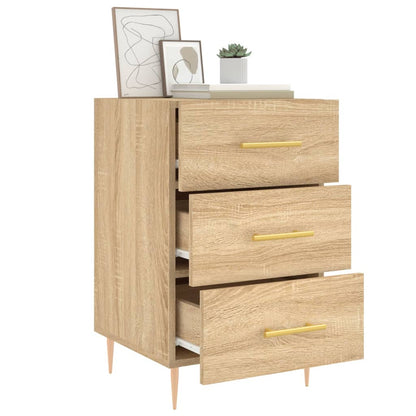 vidaXL Bedside Cabinet Sonoma Oak 40x40x66 cm Engineered Wood 4