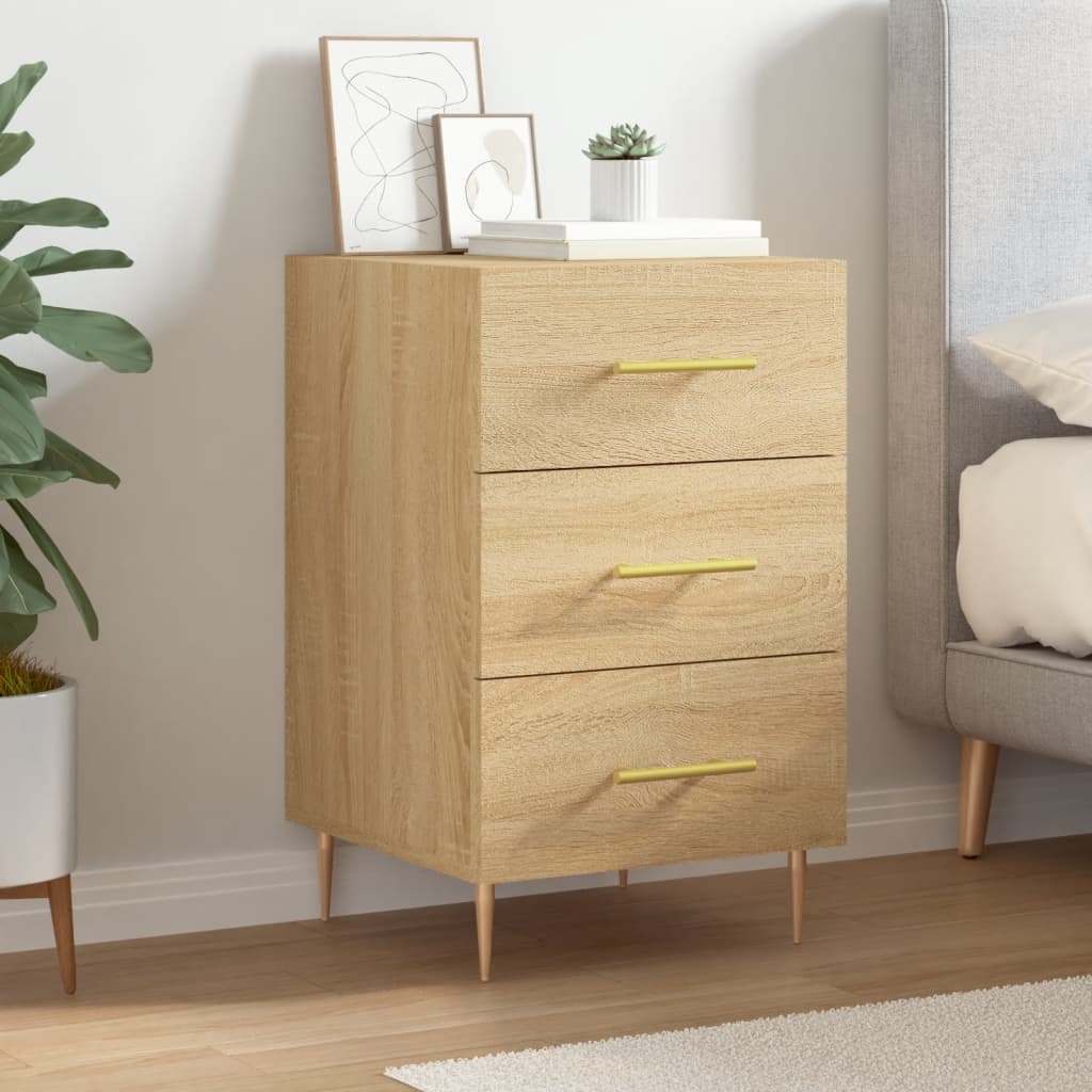 vidaXL Bedside Cabinet Sonoma Oak 40x40x66 cm Engineered Wood 1
