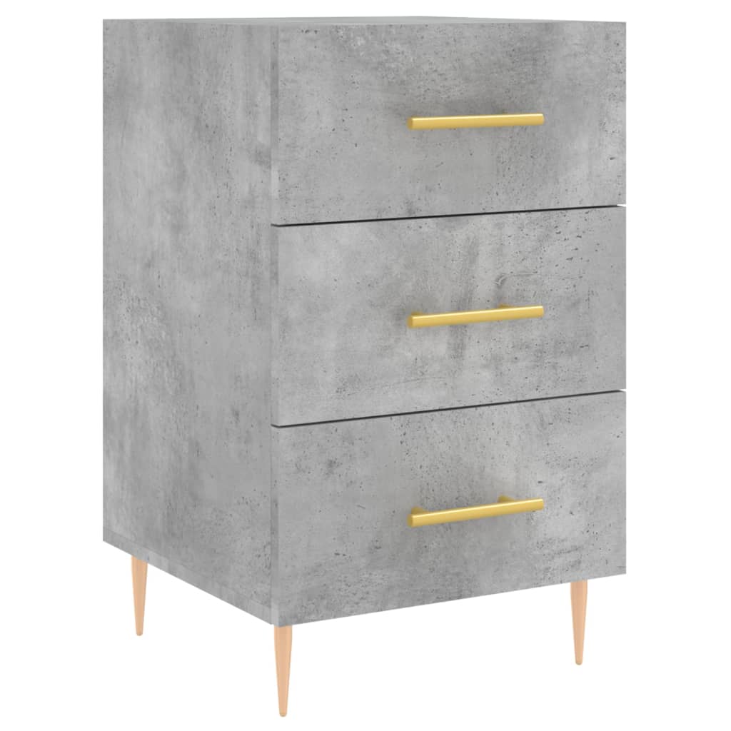 vidaXL Bedside Cabinet Concrete Grey 40x40x66 cm Engineered Wood 2