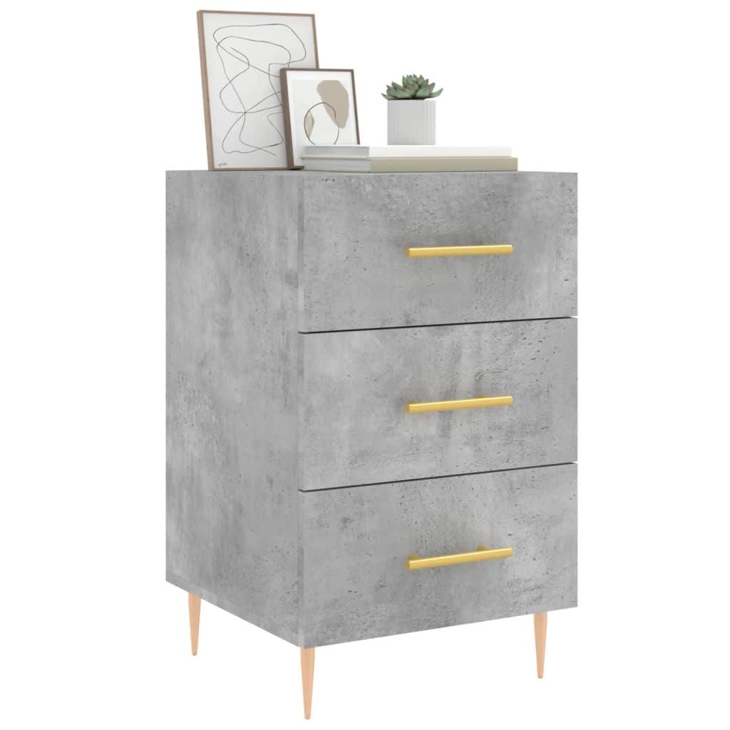 vidaXL Bedside Cabinet Concrete Grey 40x40x66 cm Engineered Wood 3