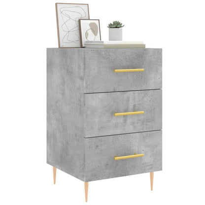vidaXL Bedside Cabinet Concrete Grey 40x40x66 cm Engineered Wood 3