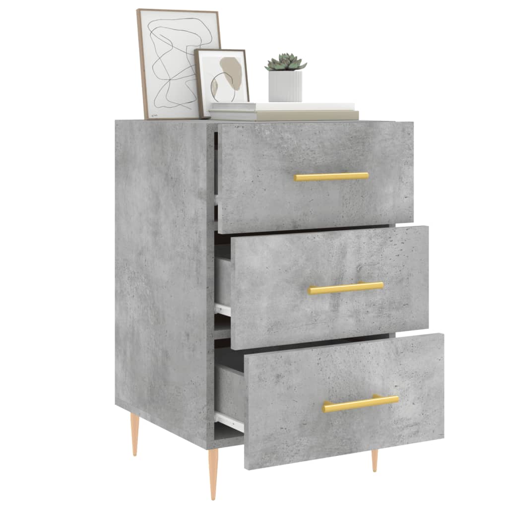 vidaXL Bedside Cabinet Concrete Grey 40x40x66 cm Engineered Wood 4