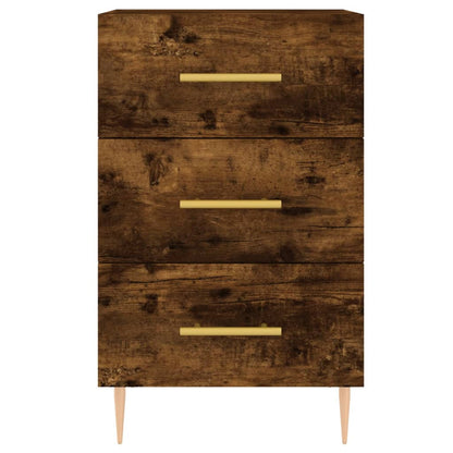 vidaXL Bedside Cabinet Smoked Oak 40x40x66 cm Engineered Wood 5