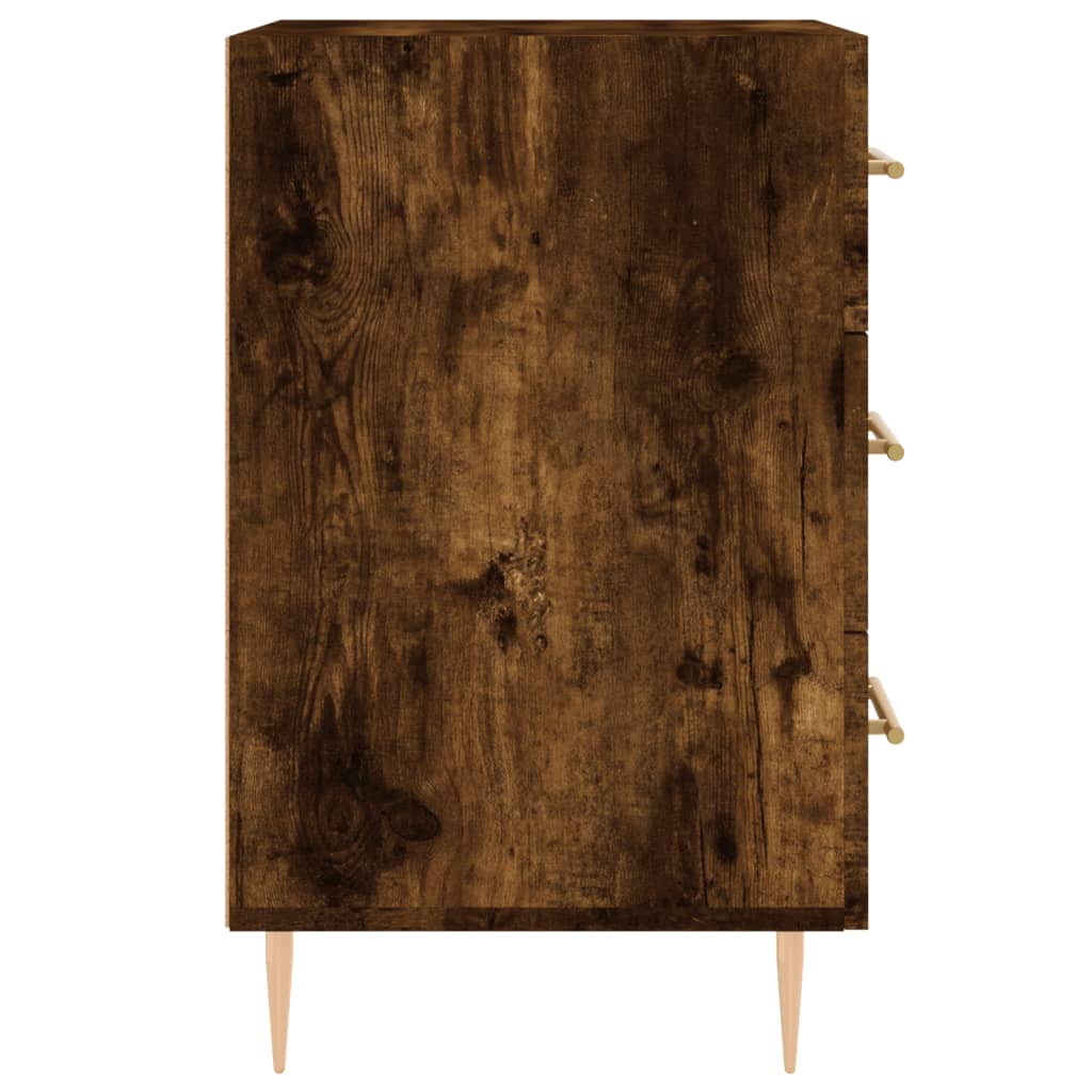 vidaXL Bedside Cabinet Smoked Oak 40x40x66 cm Engineered Wood 6
