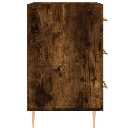 vidaXL Bedside Cabinet Smoked Oak 40x40x66 cm Engineered Wood 6