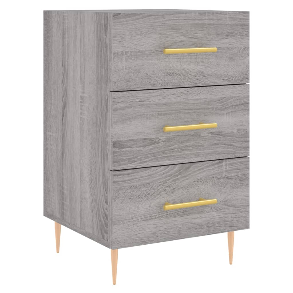 vidaXL Bedside Cabinet Grey Sonoma 40x40x66 cm Engineered Wood 2