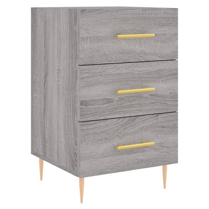 vidaXL Bedside Cabinet Grey Sonoma 40x40x66 cm Engineered Wood 2