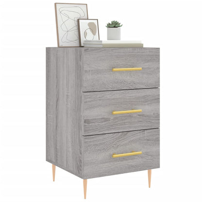 vidaXL Bedside Cabinet Grey Sonoma 40x40x66 cm Engineered Wood 3
