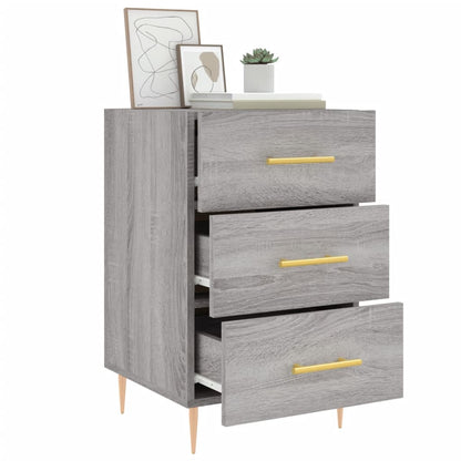vidaXL Bedside Cabinet Grey Sonoma 40x40x66 cm Engineered Wood 4