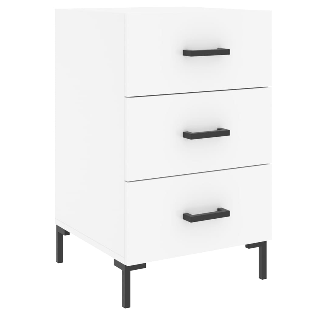 Bedside Cabinet 40x40x66 cm Engineered Wood White