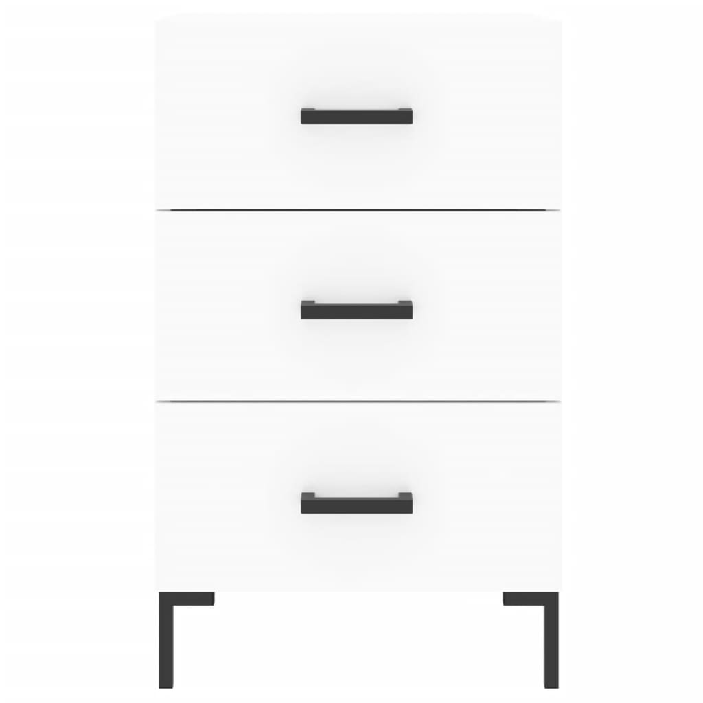 Bedside Cabinet 40x40x66 cm Engineered Wood White