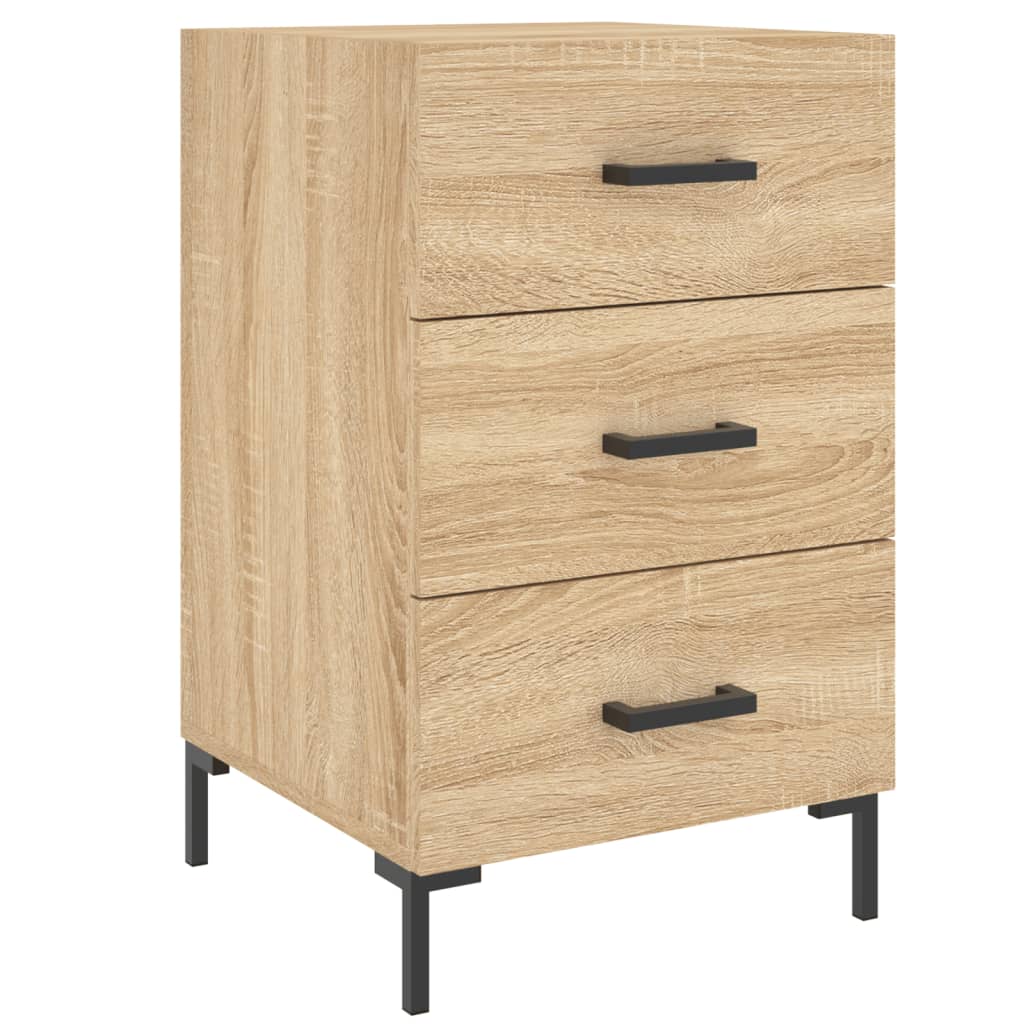 vidaXL Bedside Cabinet Sonoma Oak 40x40x66 cm Engineered Wood 2