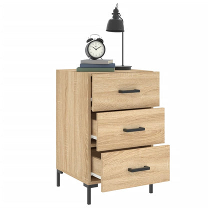 vidaXL Bedside Cabinet Sonoma Oak 40x40x66 cm Engineered Wood 4