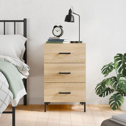 vidaXL Bedside Cabinet Sonoma Oak 40x40x66 cm Engineered Wood 1