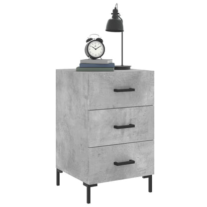 vidaXL Bedside Cabinet Concrete Grey 40x40x66 cm Engineered Wood 3