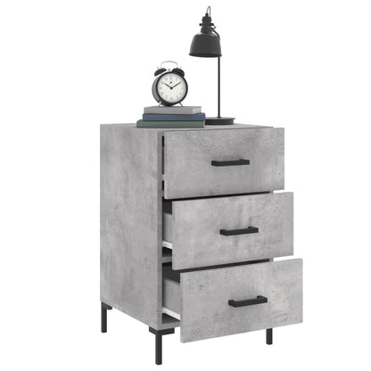 vidaXL Bedside Cabinet Concrete Grey 40x40x66 cm Engineered Wood 4