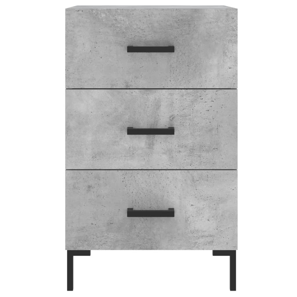 vidaXL Bedside Cabinet Concrete Grey 40x40x66 cm Engineered Wood 5