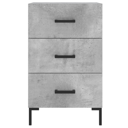 vidaXL Bedside Cabinet Concrete Grey 40x40x66 cm Engineered Wood 5