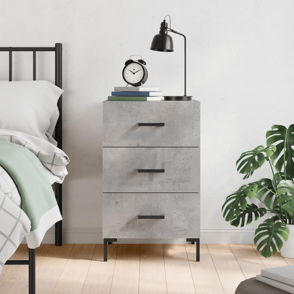 vidaXL Bedside Cabinet Concrete Grey 40x40x66 cm Engineered Wood 1